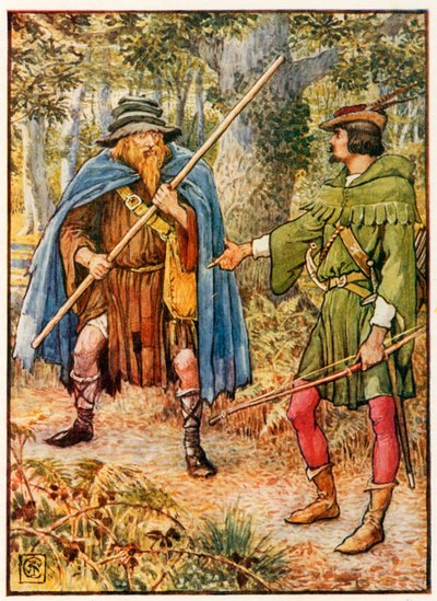 Robin Hood and the Beggar-Spy by Walter Crane