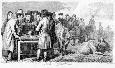 Fair Gamblers, early 19th century by Walter Geikie