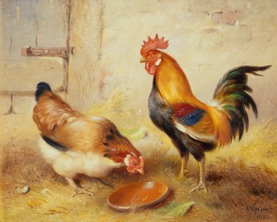 Chickens Feeding by Walter Hunt
