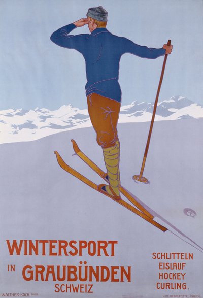 Wintersport in Graubunden by Walter Koch