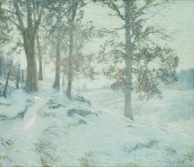 Lingering Oak Leaves by Walter Launt Palmer