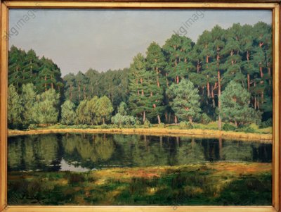 Forest Landscape with a Markish Lake by Walter Leistikow