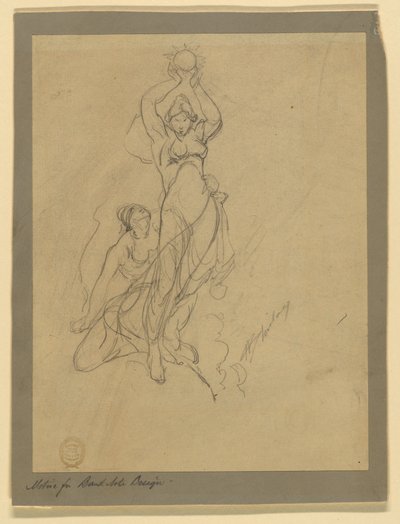 Motif for Bank Note Design by Walter Shirlaw
