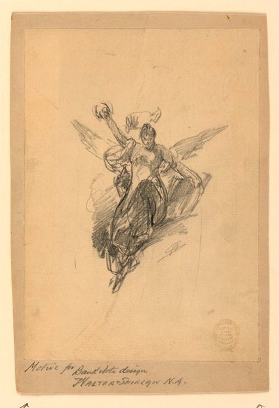 Motif for Bank Note Design by Walter Shirlaw