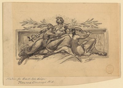 Motif for Bank Note Design by Walter Shirlaw