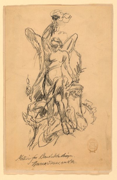 Motif for Bank Note Design by Walter Shirlaw