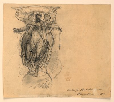 Motif for Bank Note Design by Walter Shirlaw