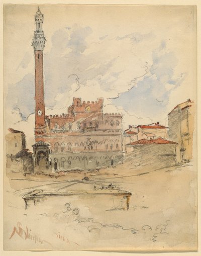 Palazzo Pubblico, Siena by Walter Shirlaw