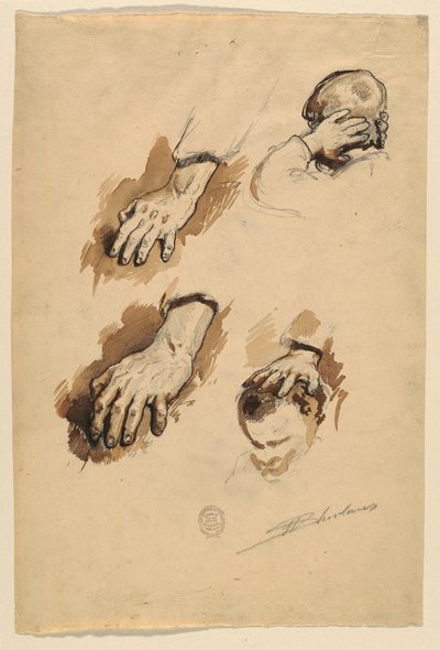 Studies of Hands by Walter Shirlaw