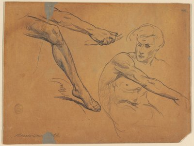 Studies of a Seated Nude by Walter Shirlaw