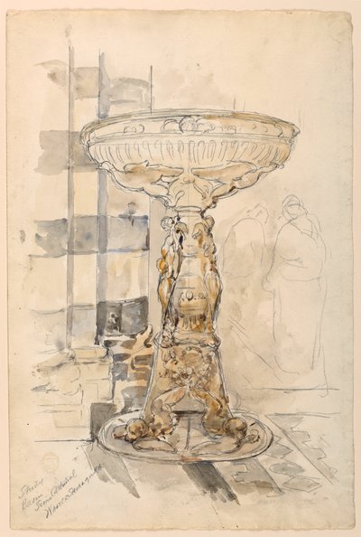 Study of Basin, Siena Cathedral by Walter Shirlaw