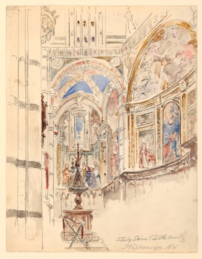 Study of Siena Cathedral by Walter Shirlaw