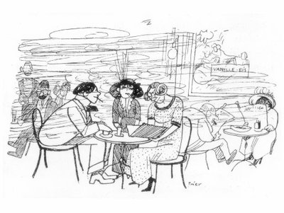 Writers in the Cafe des Westens by Walter Trier