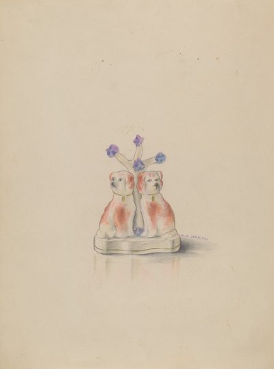 Porcelain Dogs by Walter W. Jennings
