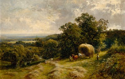 Carting Hay near Brockham, Surrey by Walter Wallor Caffyn