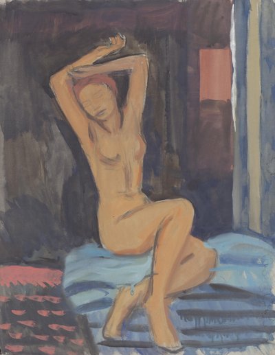 Nude with Raised Arms by Walther Gamerith