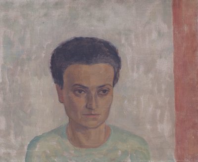Mrs. S. Schönberger in Green Blouse by Walther Gamerith