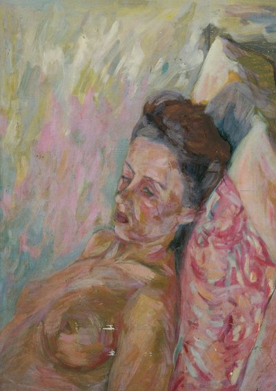 Female Nude on Cushions by Walther Gamerith