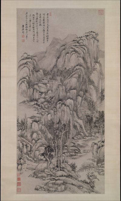 Landscape after Wu Zhen by Wang Yuanqi