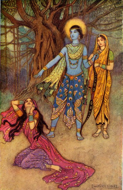 Rama Spurns the Demon Lover by Warwick Goble