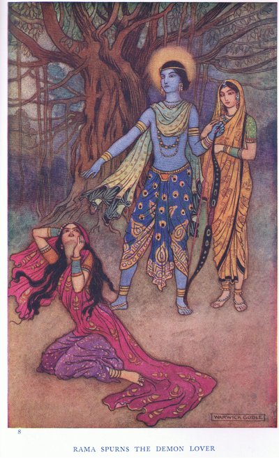 Rama Spurns the Demon Lover by Warwick Goble