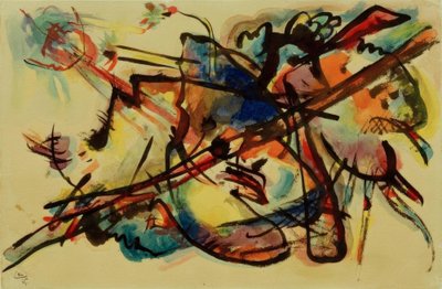 Abstract Composition (Blue Gold) by Wassily Kandinsky