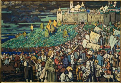 Arrival of the Merchants by Wassily Kandinsky