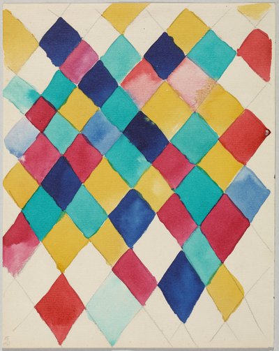 Color Study with Diamonds by Wassily Kandinsky