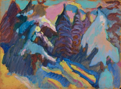 Kochel – Snow-Covered Trees by Wassily Kandinsky
