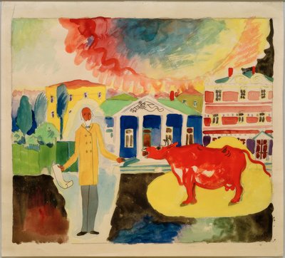 Cow in Moscow by Wassily Kandinsky