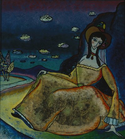Lady in Gold Dress by Wassily Kandinsky