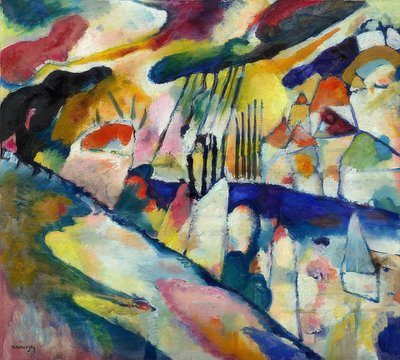 Landscape with Rain by Wassily Kandinsky