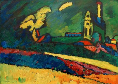 Murnau – Landscape with Church I by Wassily Kandinsky