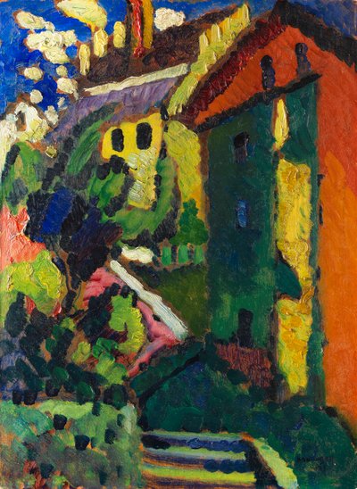 Stairway to the castle Murnau, 1909 by Wassily Kandinsky