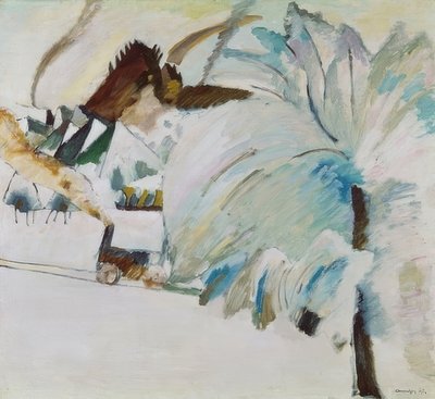 Winter Landscape with Locomotive. 1911 by Wassily Kandinsky