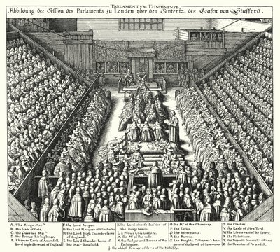 Trial of Thomas Wentworth by Wenceslaus (after) Hollar