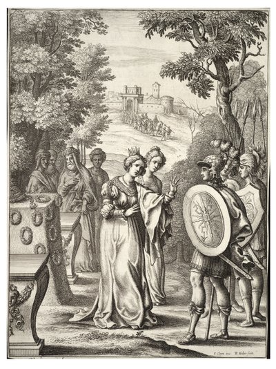 Aeneas Meets Andromache by Wenceslaus Hollar