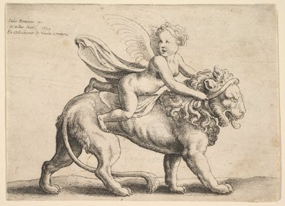 Cupid on a Lion by Wenceslaus Hollar