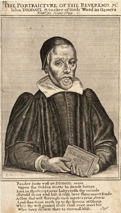 Diodati (State 3) by Wenceslaus Hollar