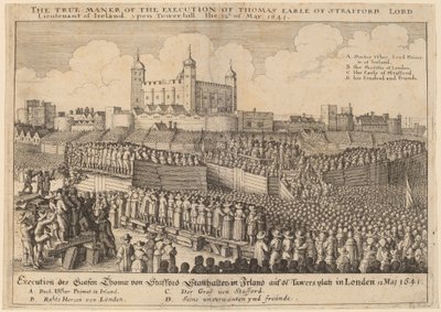 Execution of Thomas Wentworth by Wenceslaus Hollar