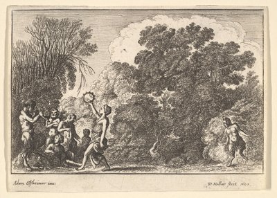 Five Satyrs and Two Nymphs by Wenceslaus Hollar