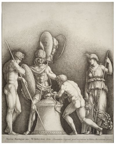 Four classical figures, after Mantegna by Wenceslaus Hollar