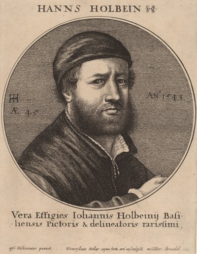 Hans Holbein the Younger by Wenceslaus Hollar