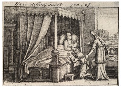Isaac blessing Jacob (State 2) by Wenceslaus Hollar