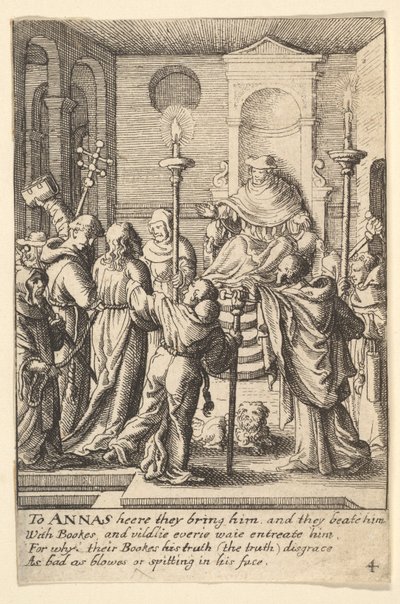 Jesus before Annas by Wenceslaus Hollar