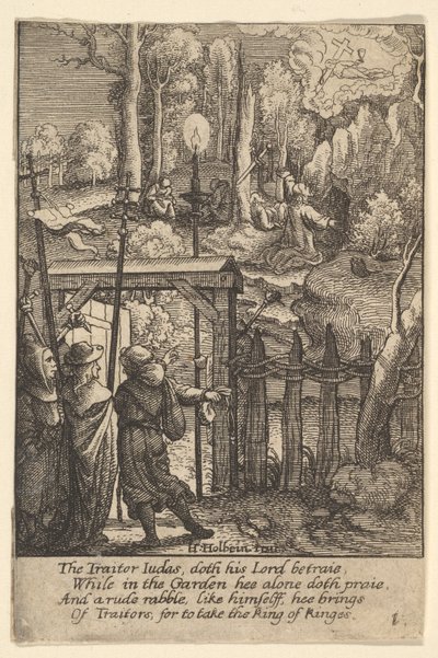 Jesus on the Mount of Olives by Wenceslaus Hollar