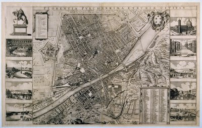 Map of the City of Florence by Wenceslaus Hollar