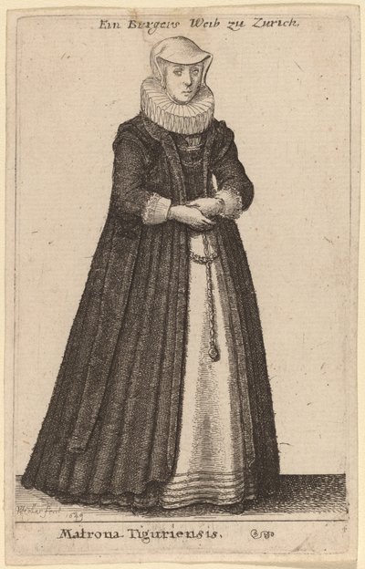 Matrona Tiguriensis by Wenceslaus Hollar
