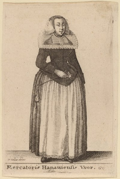 Mercantoris Hanauiensis Vxor by Wenceslaus Hollar