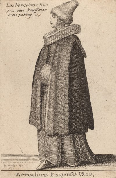 Mercatoris Pragensis Vxor by Wenceslaus Hollar